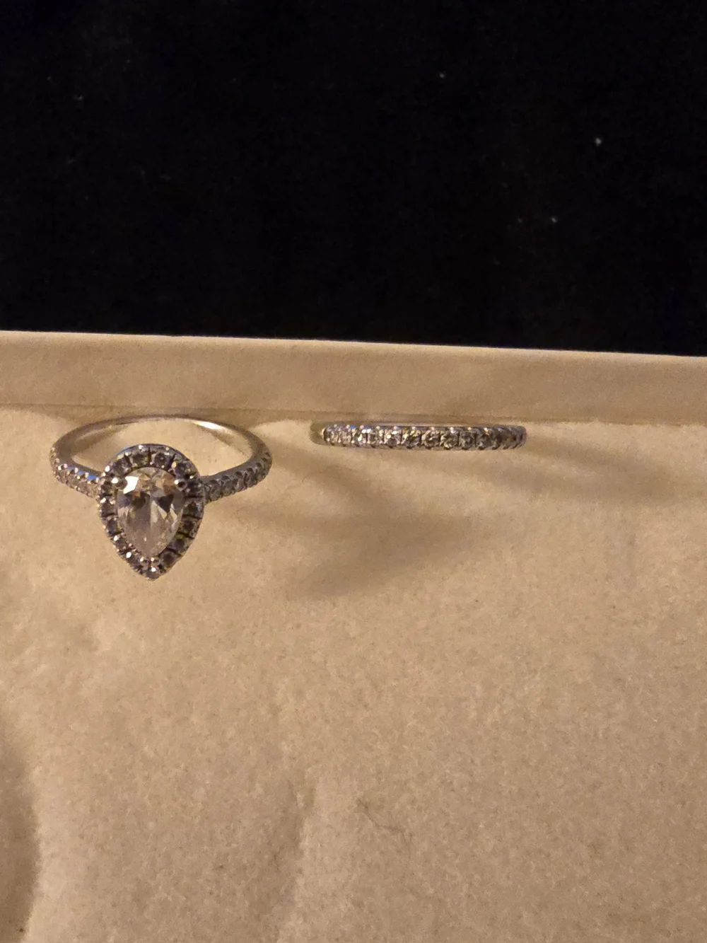 Pear-Cut Halo Bridal Ring Set
